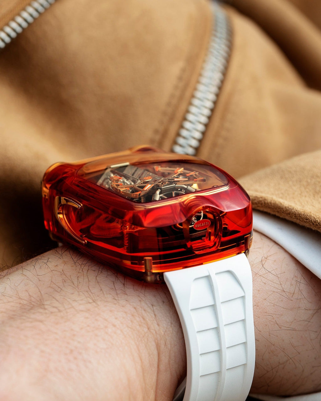 Limited Edition Jacob & Co. Bugatti Chiron Tourbillon Orange Sapphire Crystal watch (G00)