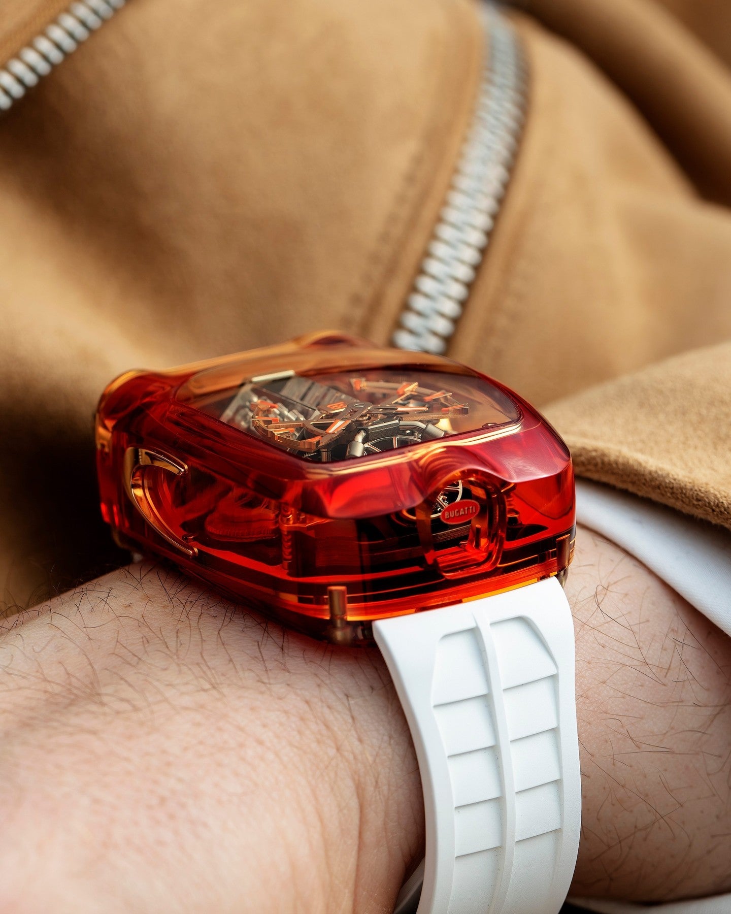 Limited Edition Jacob & Co. Bugatti Chiron Tourbillon Orange Sapphire Crystal watch (G00)