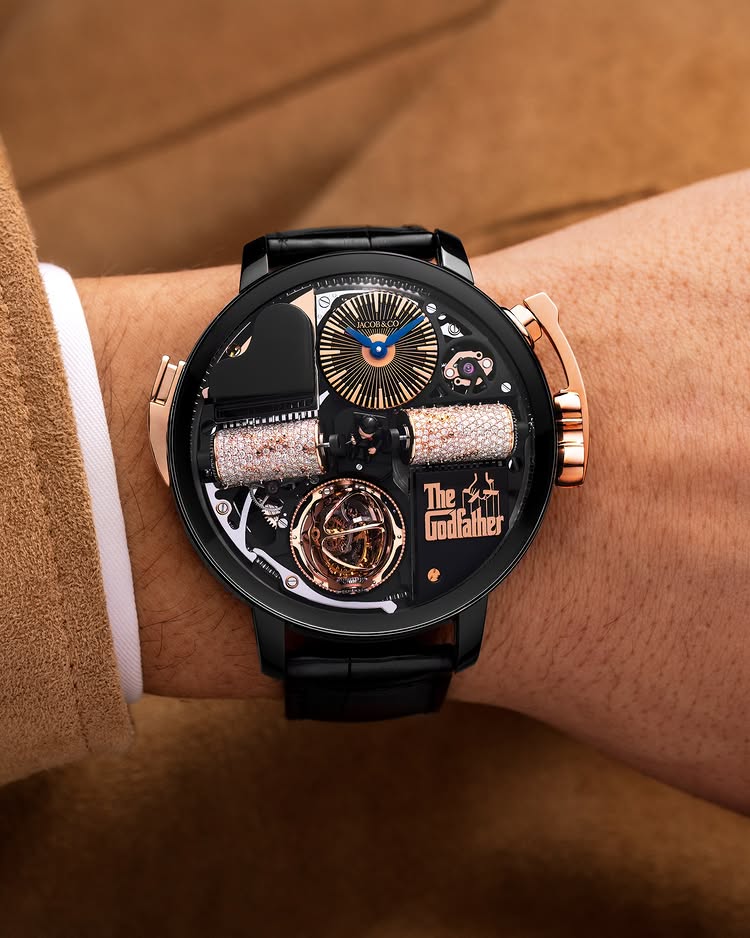 Limited Edition Jacob & Co. Opera Godfather black DLC titanium watch (G00)