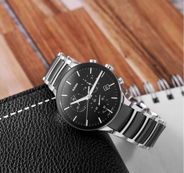 Rad_o centrix chronograph Black-silver