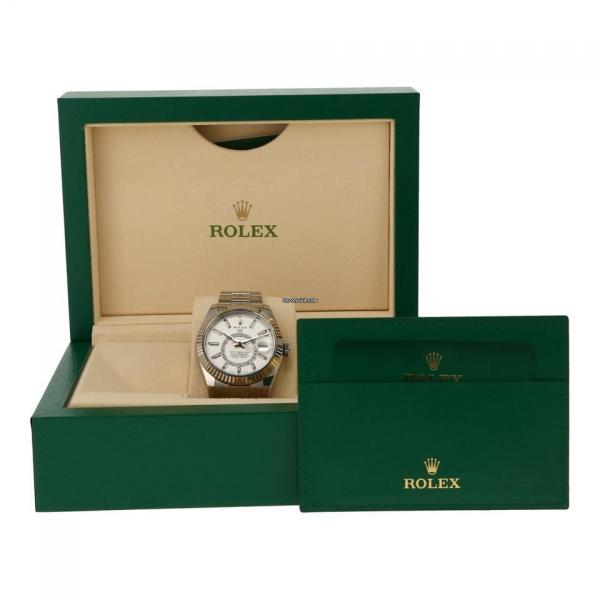 Rolex Sky-Dweller features a white dial
