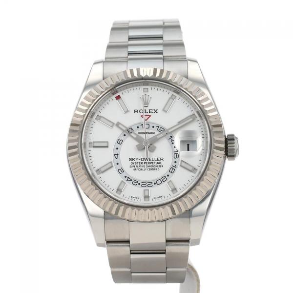 Rolex Sky-Dweller features a white dial